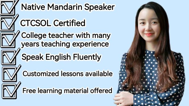 Jessie: TCSOL certified, Experienced&Enthusiastic Chinese Teacher | LiveXP