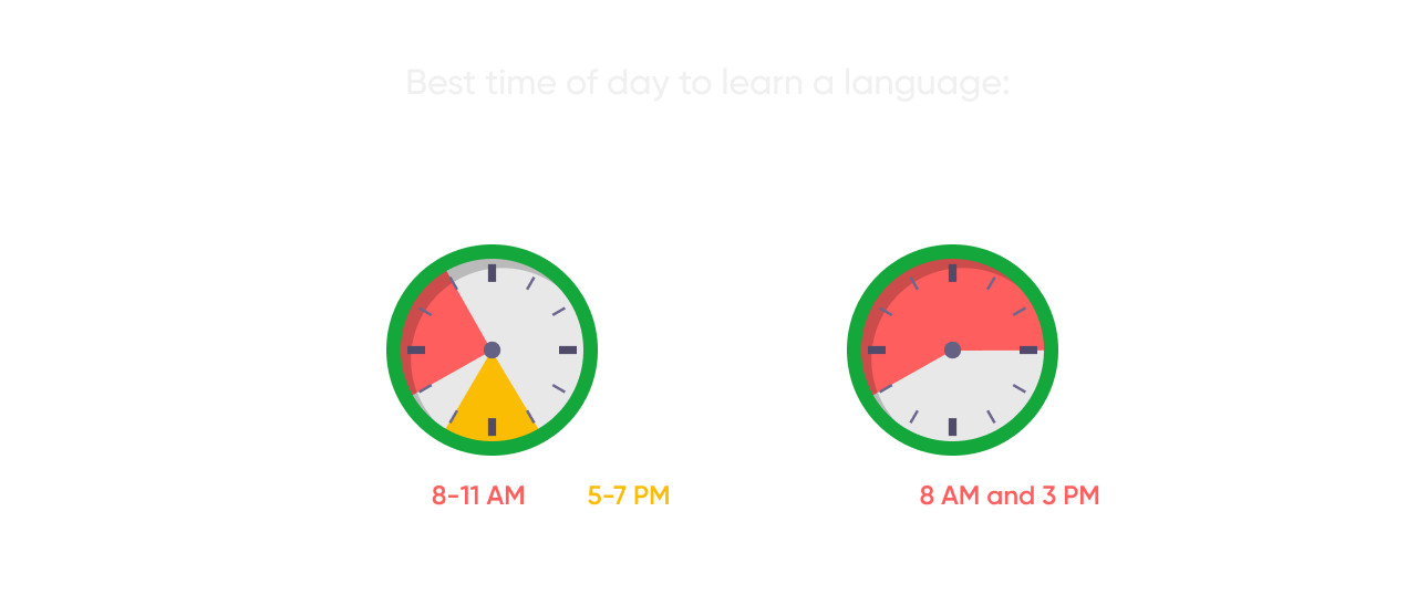 Best time of the day to learn a language