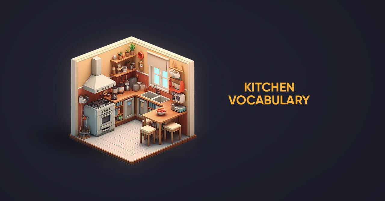 Kitchen vocabulary words in English