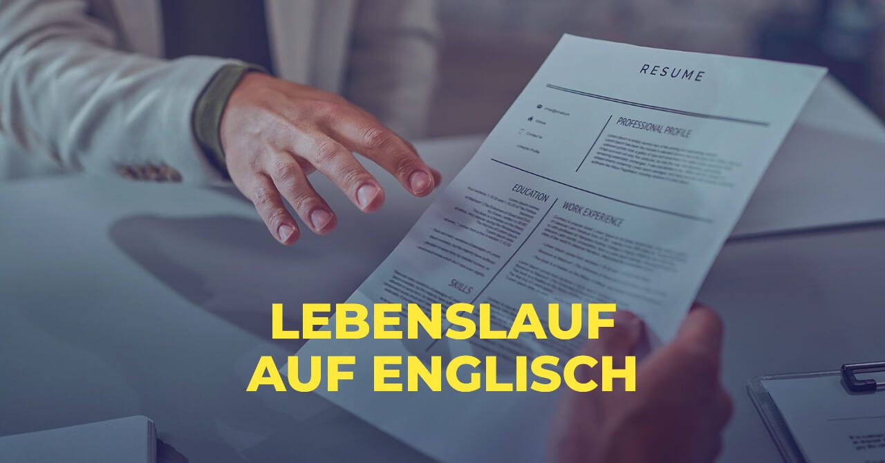 Lebenslauf auf Englisch