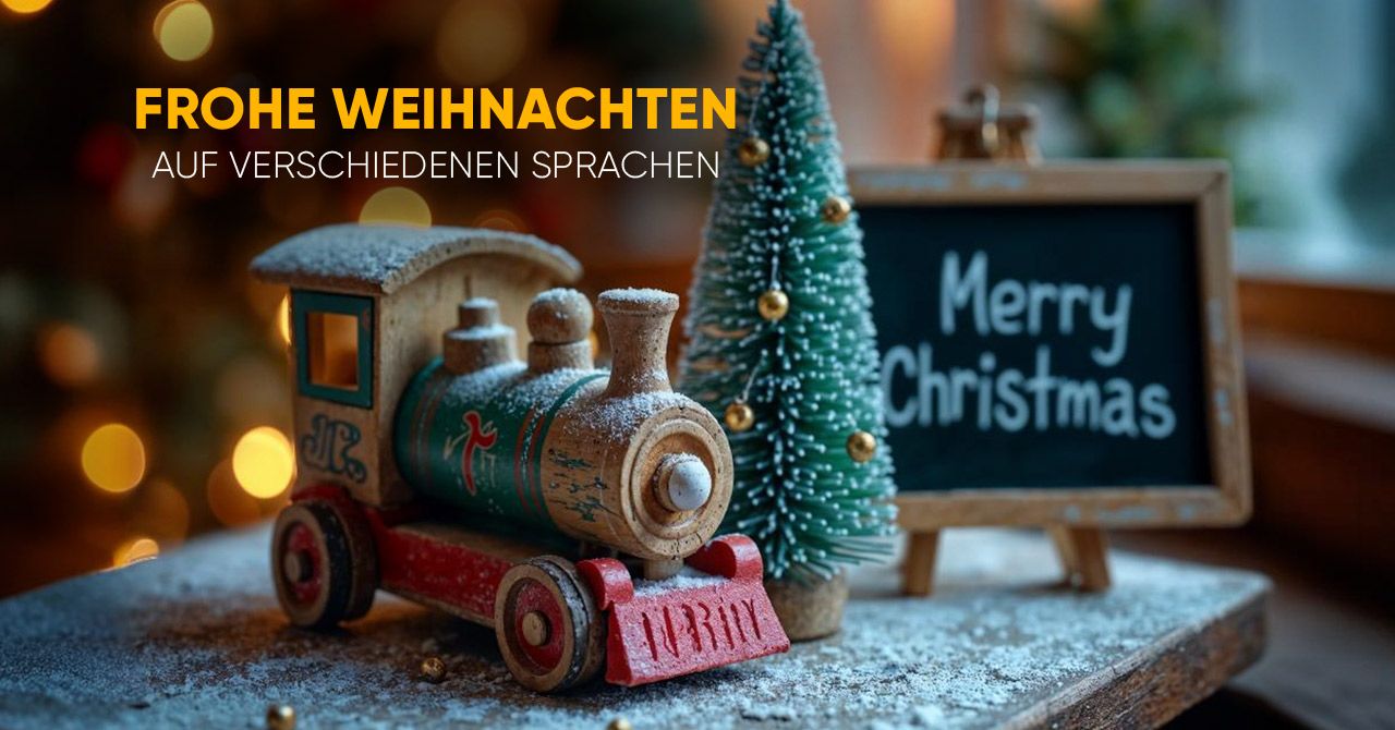 „Frohe Weihnachten“ auf verschiedenen Sprachen