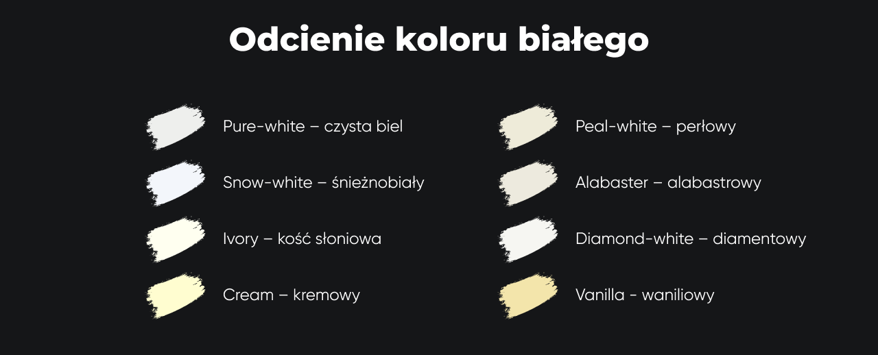 Odcienie koloru białego