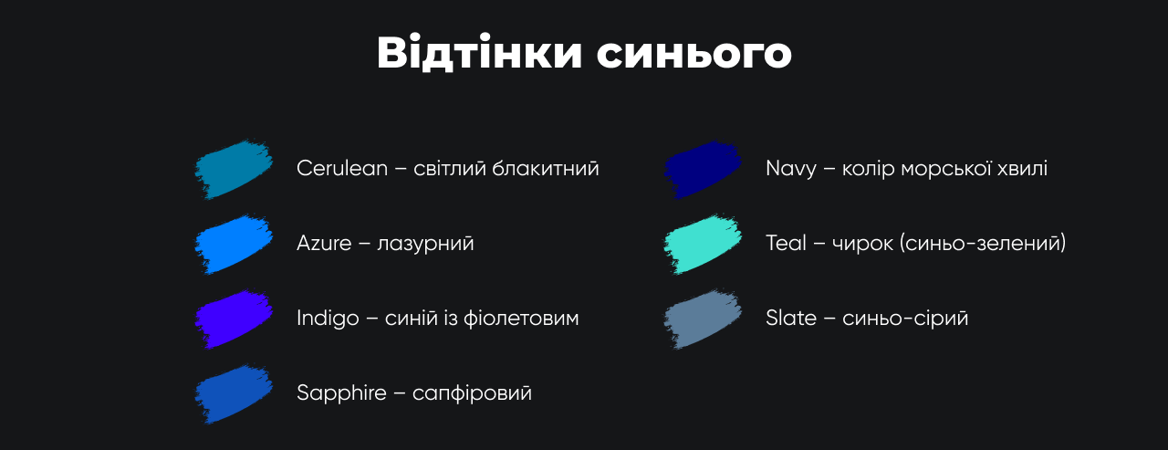 Відтінки синього